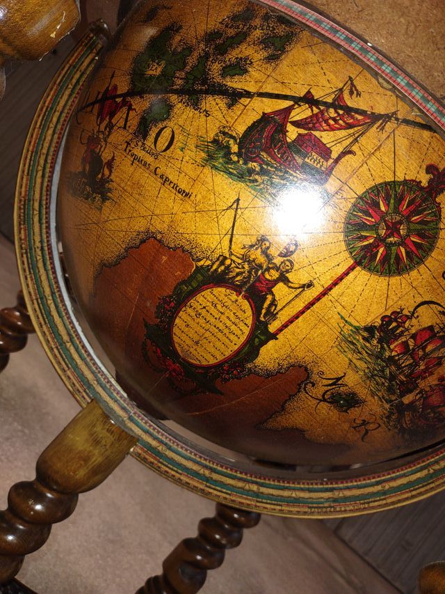 Mappamondo portabottiglie vintage( Globo, Globe)