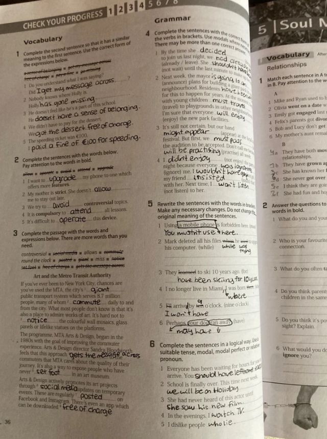 Inglés 1º bachillerato