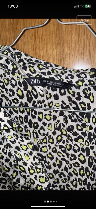 Camisa animal print de zara