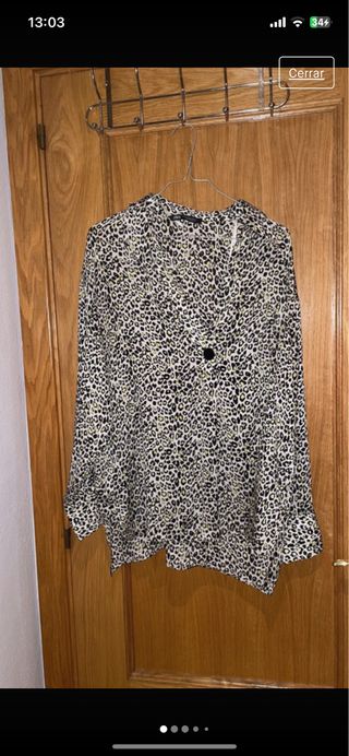 Camisa animal print de zara