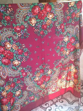 manton tradicional grande granate