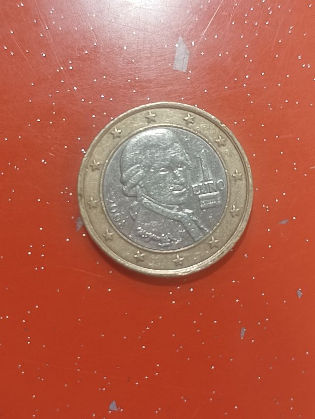 Moneda de un euro Amadeus Mozart