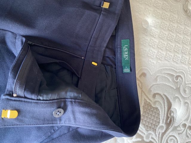 Pantalón femenino tipo chino, marino talla 38-40,