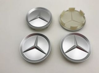 CENTRO DE RUEDA MERCEDES PLATA 64MM