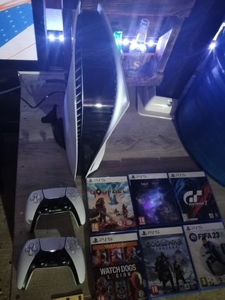 PS5 lector 1TB, 7 juegos y 2 mandos