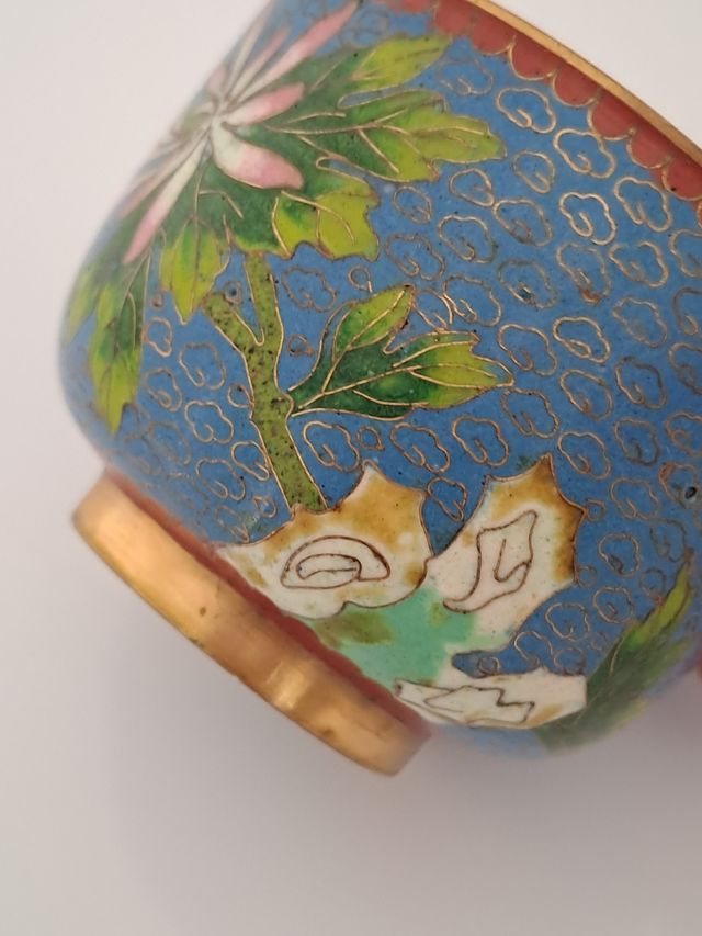 vaso cloisonné Cinese vintage