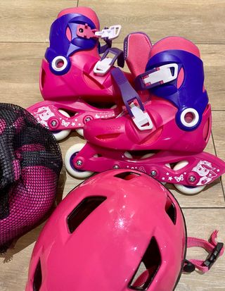 Pack patinaje rosa 