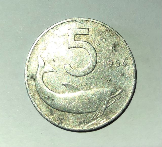 5 Lire del 1954 Rare