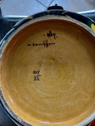 Centrotavola di ceramica Albisola capo anni 50