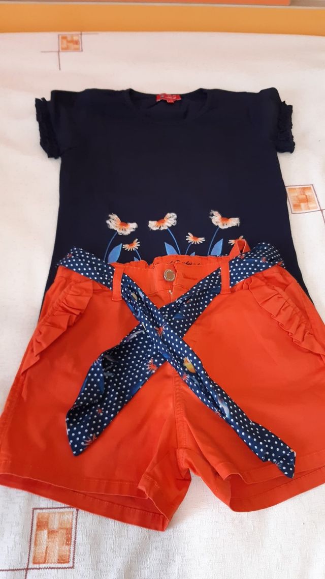 conjunto short y camiseta niña talla 9-10
