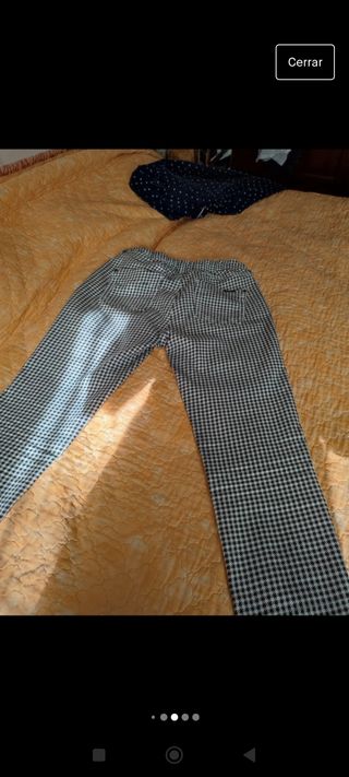 Pantalón con dibujo pata de gallo, nuevo.