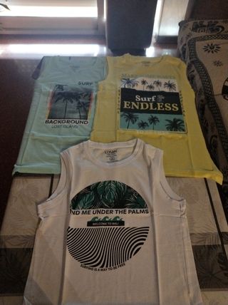 Camisetas niño tirantes talla 14 