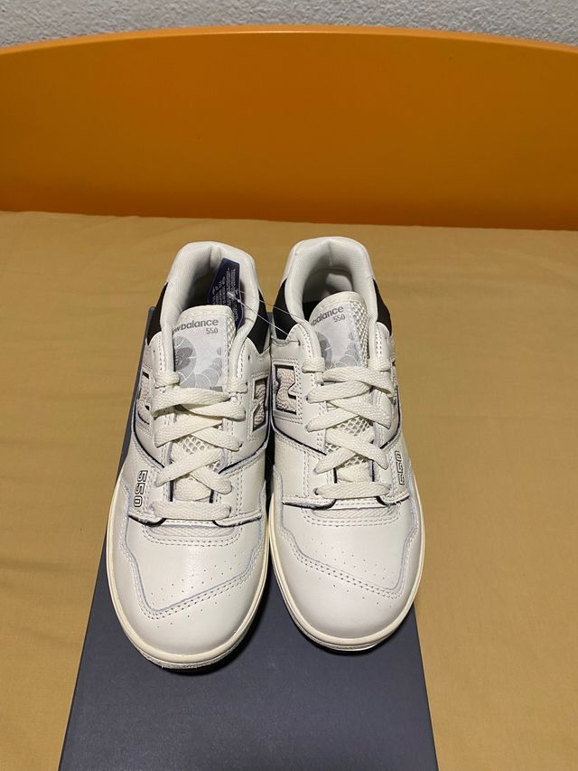 New balance 550 cream black