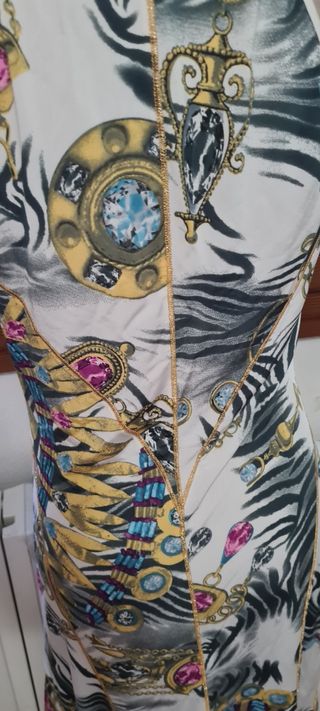 Angelo Marano abito stampa gioielli tg xl-L 