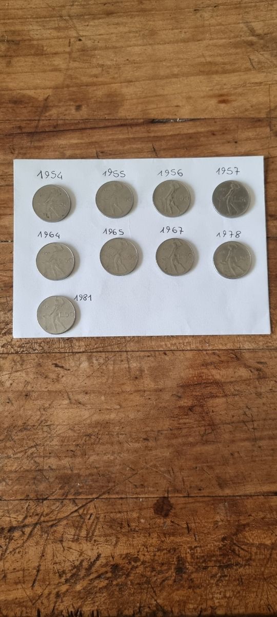 collezione monete rare!!! 50 Lire di vari anni