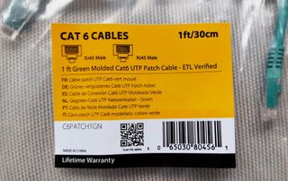 20 Cables red RJ-45 UTP StarTech 0,3 m CAT 6 verde