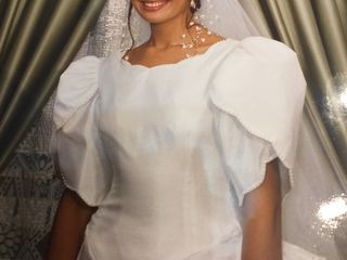 Vestido de novia vintage,regalo tocado y velo