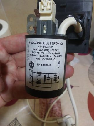 Condensador de lavadora indesit con cable