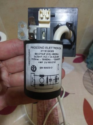Condensador de lavadora indesit con cable