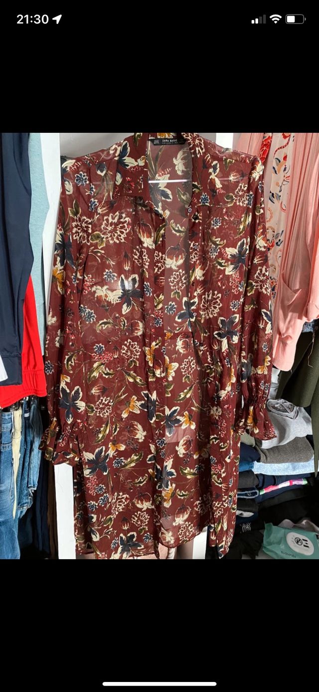 Camisa zara abertura lados