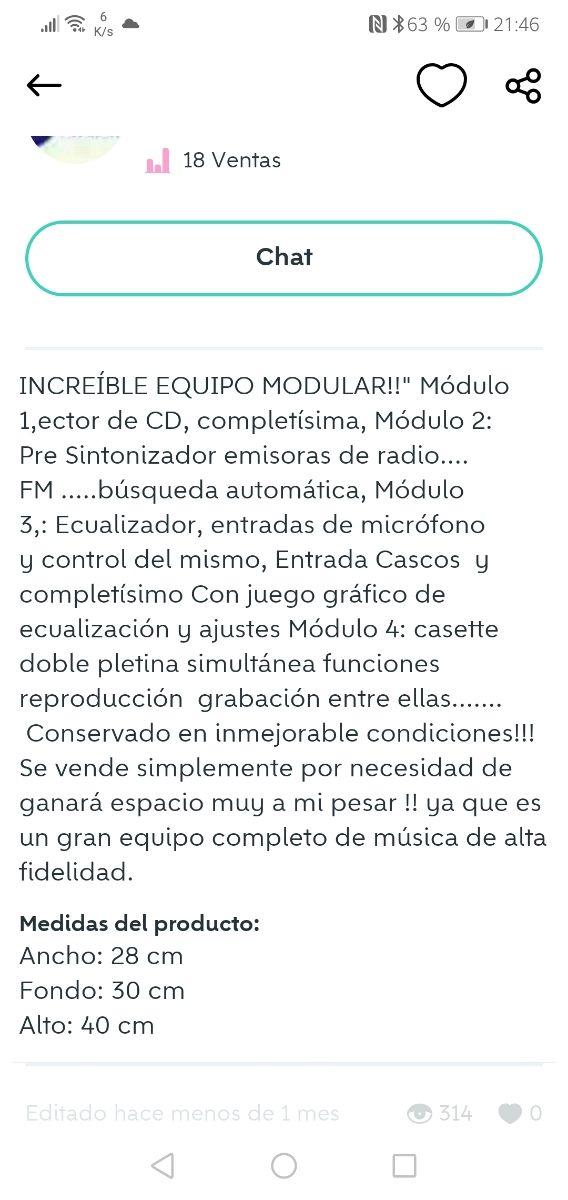 EQUIPO MÚSICAL "FIRSTLINE"  MODULAR 46 FUNCIONES