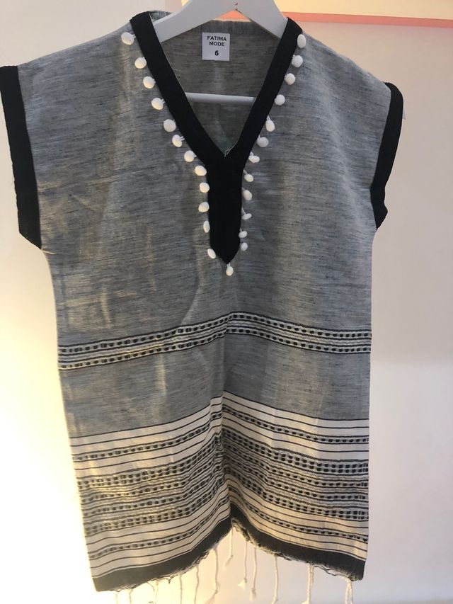 Vestido linho menina 6-7 anos Novo preço