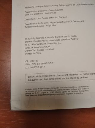 Libro francés PARACHUTE 1, 1°ESO