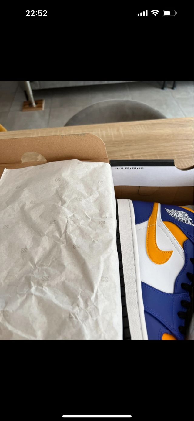 Nike jordan 1 mid lakers 47,5