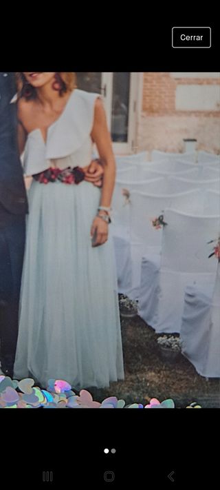 falda verde/azul agua tul fiesta