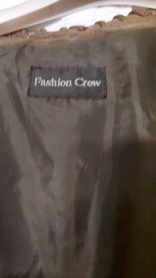 Chaqueta verde de piel ante
