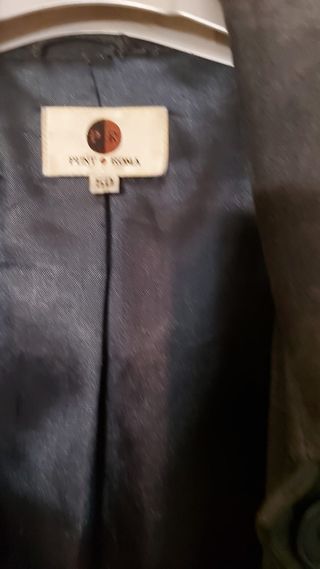 Chaqueta azul de ante