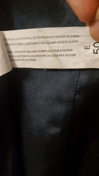 Chaqueta azul de ante