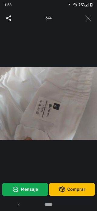 Pantalón blanco M para trabajo o disfraz