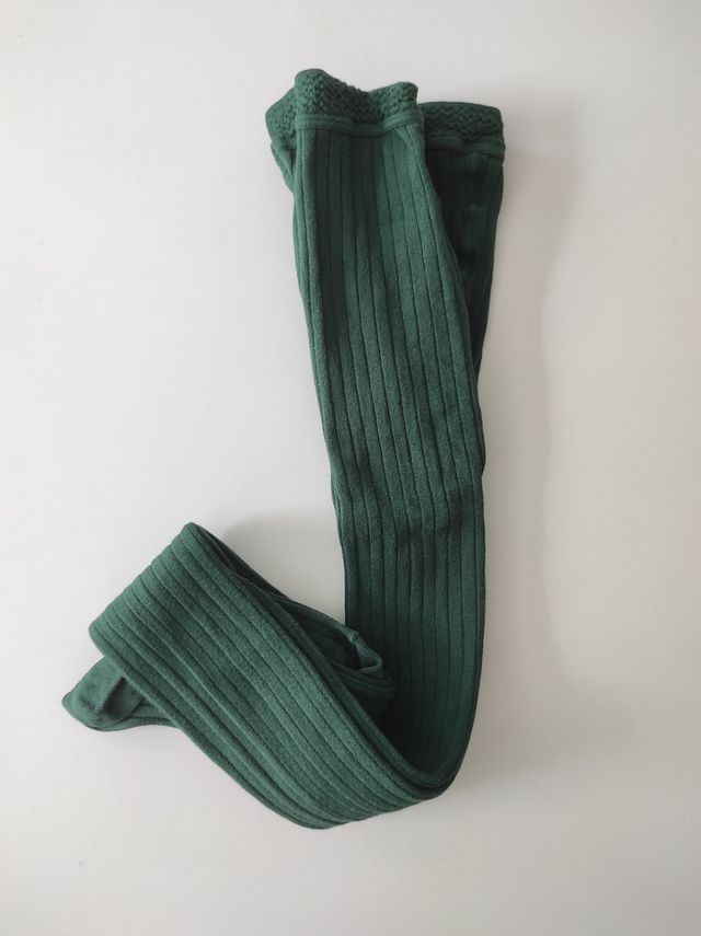 Pack 3 LEOTARDOS Y MEDIAS verde botella talla 14