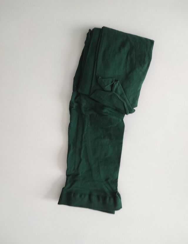 Pack 3 LEOTARDOS Y MEDIAS verde botella talla 14