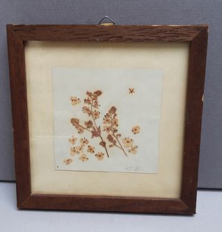 cornici in legno con fiori, vintage