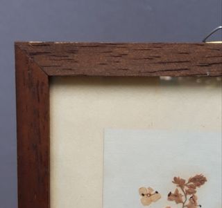 cornici in legno con fiori, vintage