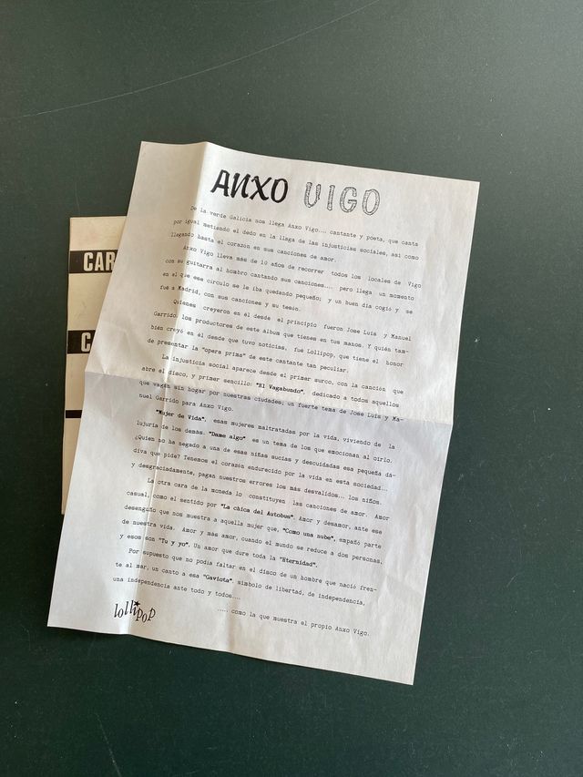 ANXO VIGO SINGLE VINILO EL VAGABUNDO