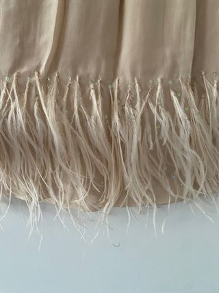 Falda mini plumas Zara