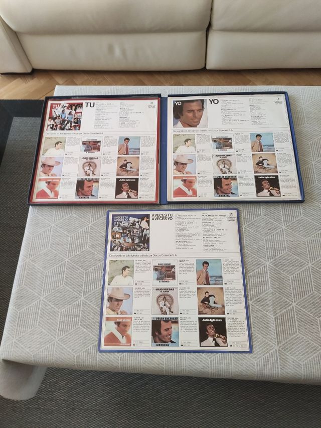 Tre vinili di Julio Iglesias