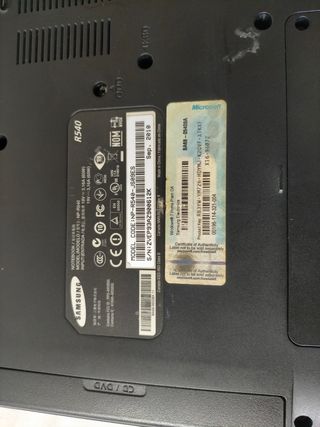 Ordenador Portátil Samsung r540