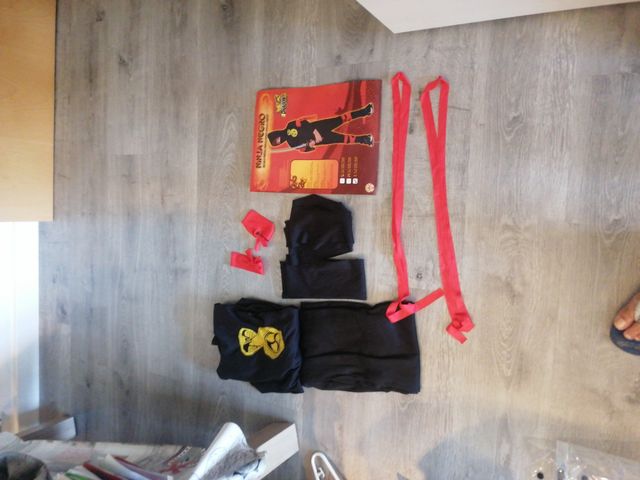 disfraz de niño ninja negro