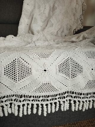 2 COLCHAS GANCHILLO HECHAS A MANO