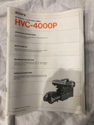 Camara sony HVC4000P