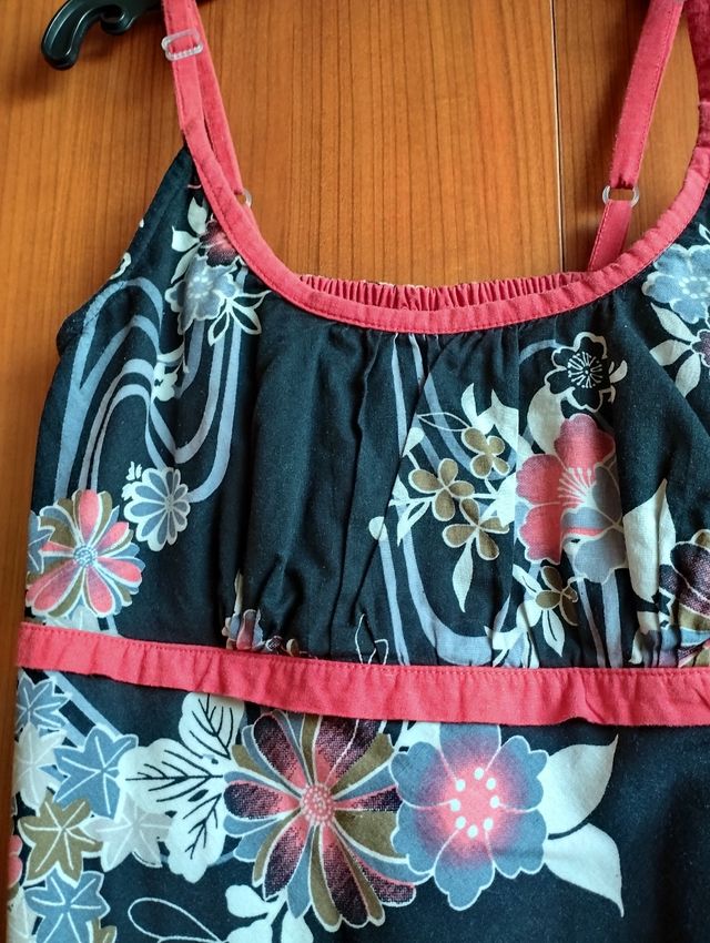 Vestido mujer de tirantes estampado. Zudor talla M