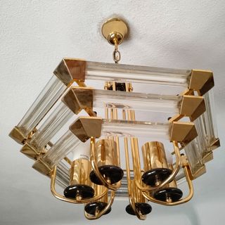 Lampara vintage italiana Venini de cristal