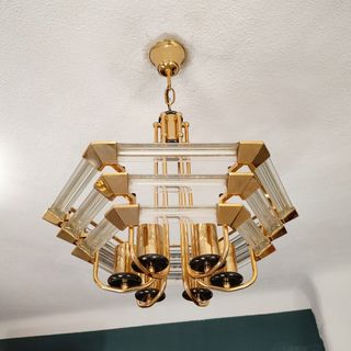 Lampara vintage italiana Venini de cristal