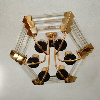 Lampara vintage italiana Venini de cristal