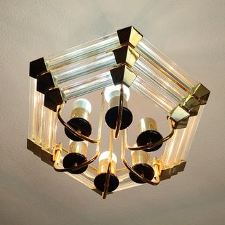 Lampara vintage italiana Venini de cristal