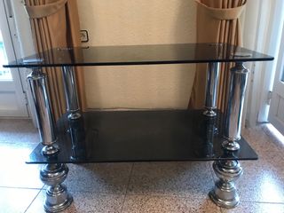 Mesa cristal televisión